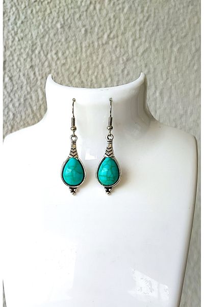 NHOUSE Turquoise Turquoise Stone, Dangle / Retro Earrings