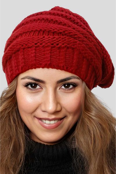 Uniquetrenders Women's Winter Neck Collar Featured Knitwear Knitted Beanie