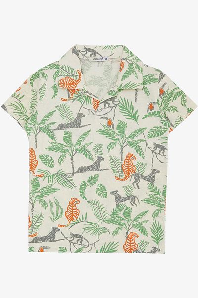 Jack Lions Tricou Jack LIONS pentru băieți cu model de animale cu temă de pădure 5-14 ani, ecru