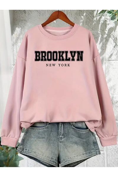 Karatopak Hanorac oversize unisex cu imprimeu Brooklyn New York
