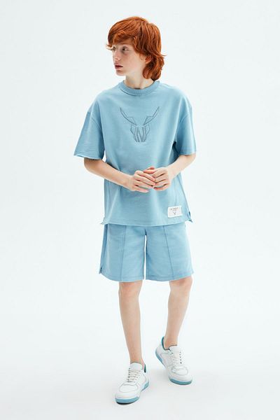 Nebbati Bg Store Boy Blue Sweatshirt 23Pssnb3501