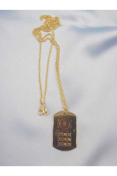 vogutima Kadın Erkek Gümüş Kolye - Kubera Yantra V Sri Yantra Koruyucu Güçleri Birleştiren Sayılar