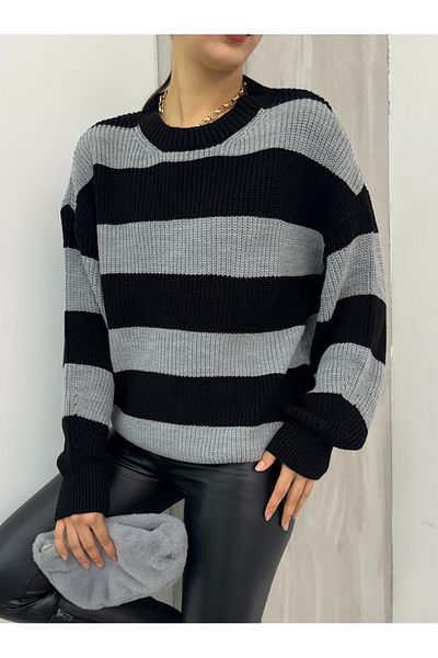 Modamorfo Thessaloniki Knit Crew Neck Knitwear Sweater - Black