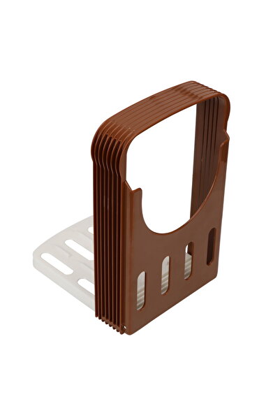 Choice حامل تقطيع خبز التوست البني، رف تقطيع رغيف بلاستيكي قابل للطي، دليل تقطيع، أداة تقطيع، أدوات خبز