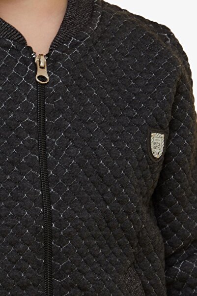 Breeze Boy's Cardigan - Zippered, Anthracite, 2-6 Years