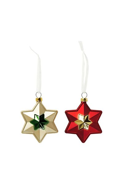 IKEA Vinterfint 2Pcs 7cm Christmas Pine Tree Ornament Assorted Colors
