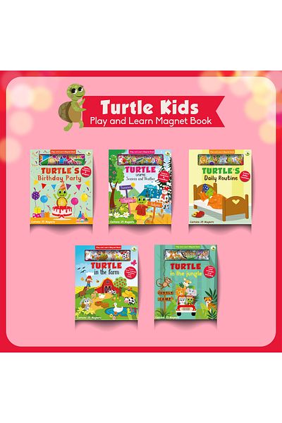 TURTLEKİDS Turtle Kids Play and Learn Magnet Book Series of 5