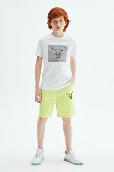 Nebbati Bg Store Boy's White T-Shirt 23pssnb3505