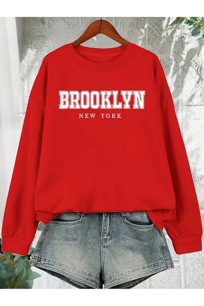 Karatopak Hanorac oversize unisex cu imprimeu Brooklyn New York