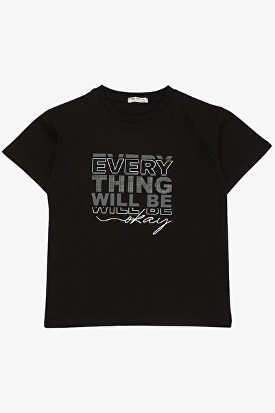 Breeze 5-10 років, хлопчик, чорна футболка з написом