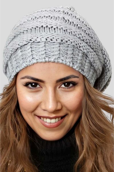 Uniquetrenders Women's Winter Neck Collar Featured Knitwear Knitted Beanie