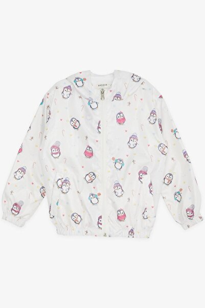 Breeze Girls & Boys Boys' Raincoat Cute Penguin Patterned Christmas Themed 1-4 Years, Ecru