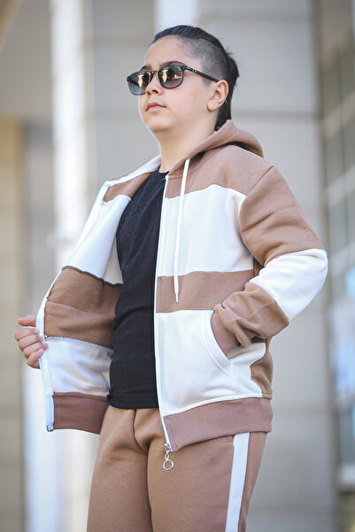 Pina Kids Σετ φόρμας για αγόρι με ριγέ κουκούλα - Φερμουάρ ESF.0092