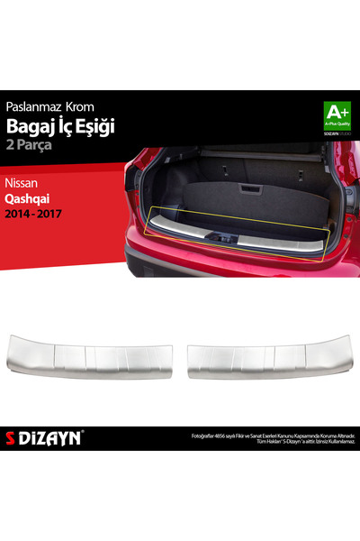 S Dizayn S-Dizayn Nissan Qashqai 2 Krom Bagaj İç Eşiği 2014-2017 66130020