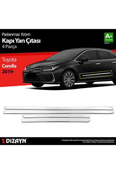 S Dizayn S-Dizayn Toyota Corolla Krom Kapı Yan Çıtası 4 Prç 2019 Üzeri 7520404