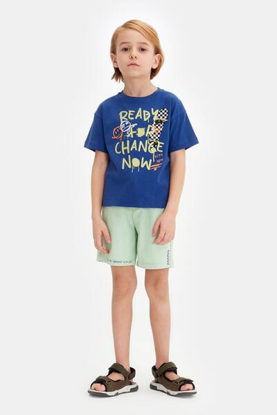 Nebbati تيشيرت للأولاد باللون الأزرق الداكن من متجر Bg Store 23ss0nb3520