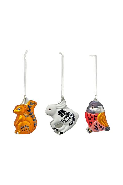 IKEA Vinterfint 3 Pieces Christmas Pine Tree Ornament Multicolor