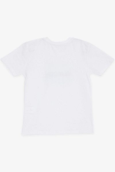 Breeze T-shirt για κορίτσια και αγόρια, πολύχρωμο κείμενο τυπωμένο 8-14 ετών, λευκό