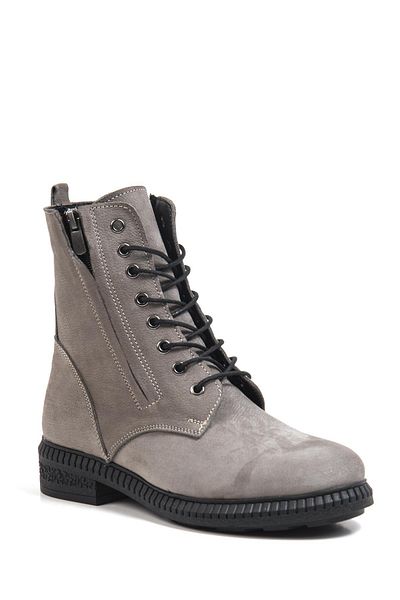 Bulldozer 240626 Γκρι γυναικείες μπότες Nubuck