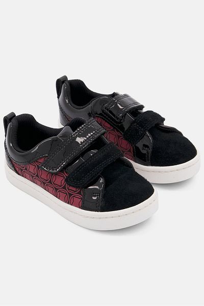 CLARKS Toddlers Boy City Hero Printed Sneaker, Black