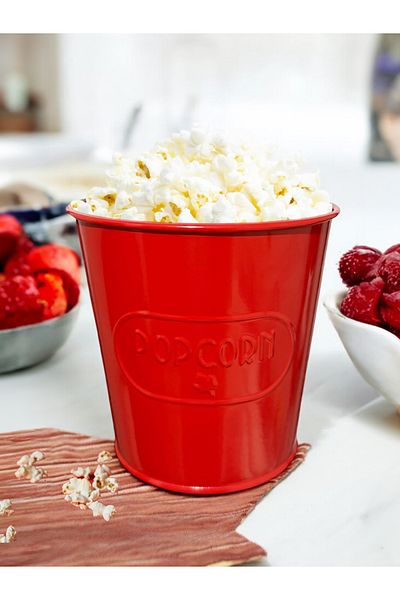 EVSTYLE 3-Piece Red Popcon Bucket - Embossed Self Patterned