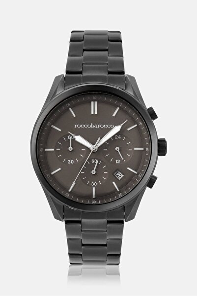 Rocco Barocco ساعة تناظرية سوداء للرجال - RB4853M-04M، 42 ملم