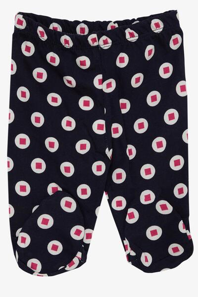 Breeze 6 Months Baby Girl Navy Blue Patterned Booties Bottom