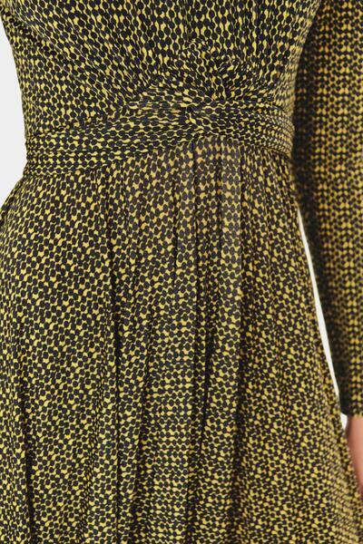 Exquise Desenli Bağlama Detaylı Likralı Midi Örme Elbise