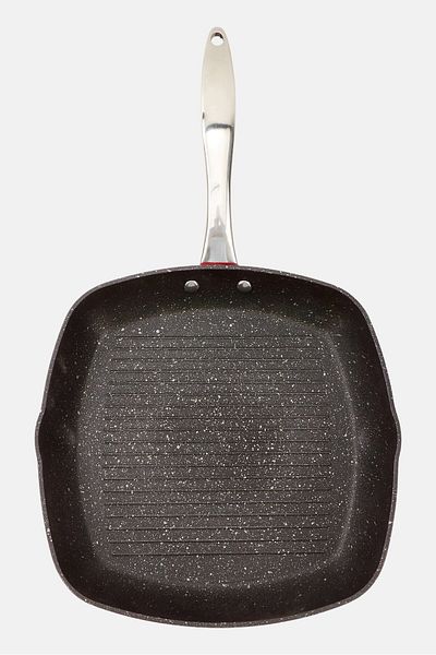 iBiLi Aluminium Rock Grill Pan 28 x 28 cm, Red