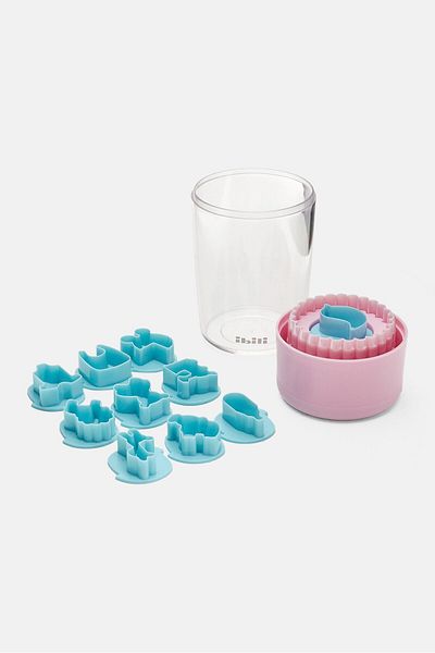 iBiLi 10 Piece Baby Linzer Cookie Cutters Set, Pink