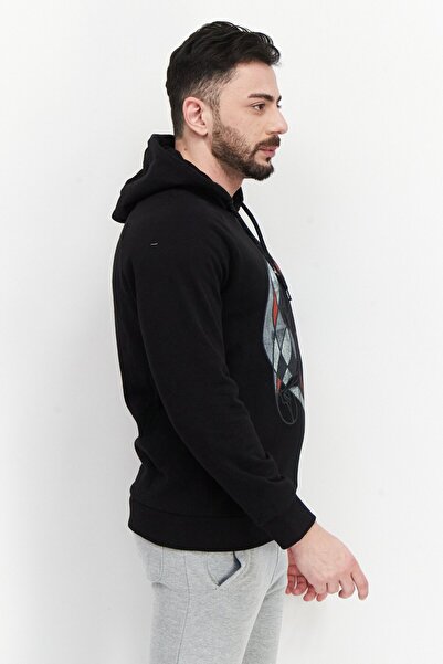 O'Neill Men Hooded Long Sleeves Graphic Print Sweatshirts, Black