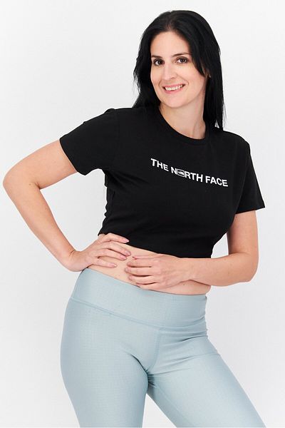 THE NORTH FACE Women Sportswear Fit Short Sleeve Training Crop Top, Black