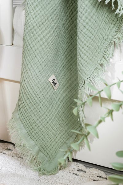 GELB Muslin 4 Layer Baby Blanket 110cm X 110cm 100% Natural Organic Cotton
