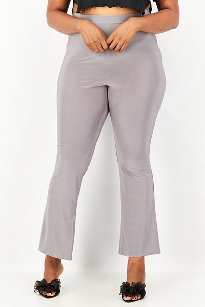 collusion Women Full Length Flared Legging, Charcoal