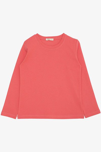 Breeze 9-14 Years Old Boy's Long Sleeve Basic T-Shirt - Pomegranate