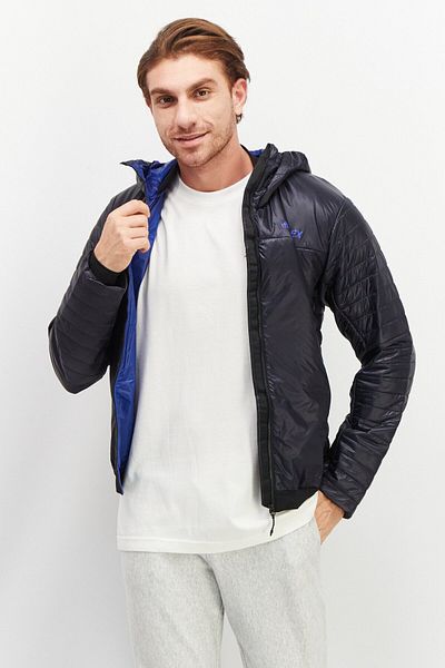 adidas Men Sportswear Fit Long Sleeves Outdoor Jacket, Navy