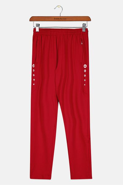 JAKO Kids Boy Sportswear Fit Brand Logo Training Pants, Red