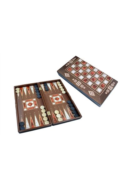 Star Polyester Pearl Backgammon, Large