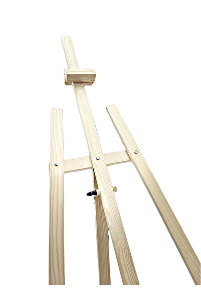 Tuval 175 Cm Ahşap Resim Şövalesi Ressam Sehpası Ayarlanabilir Şövale Çam