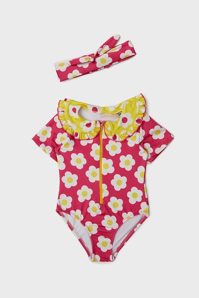 GB Baby Bg Store Baby Girl Patterned Swimsuit 23ss0bg2060
