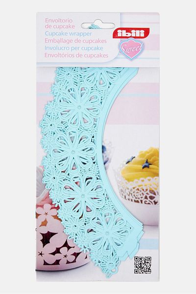 iBiLi 10 Pieces Cupcake Wrapper Set 24 X 11 X 1 Cm, Turquoise