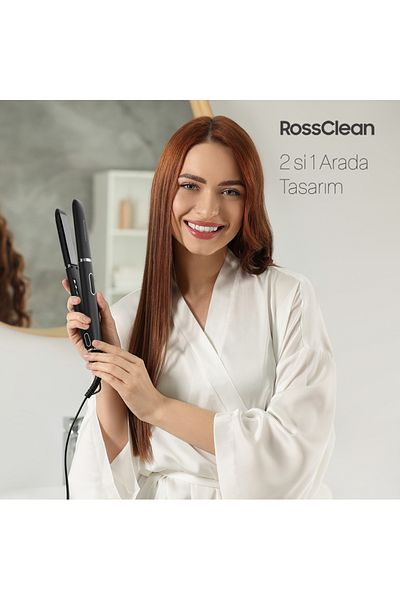 RossClean جهاز فرد الشعر المفضل Star Pro 2in1 بشاشة LED (مضمون من روس كلين في تركيا)