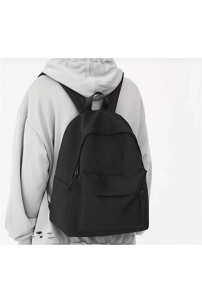 Karakedi Black Basic 2 Compartment Backpack