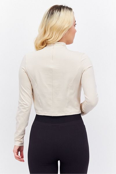 adidas Women Sportswear Fit Long Sleeve Outdoor Top, Ivory