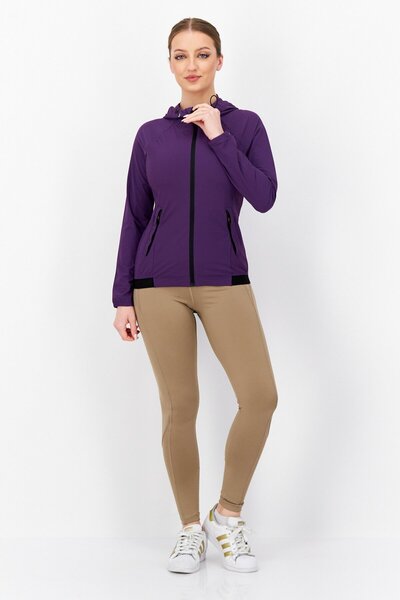 EVERLAST Women Sportswear Fit Brand Logo Training Jacket, Purple