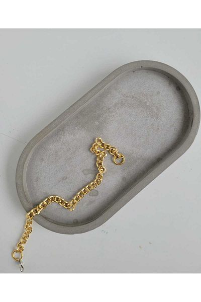 KARRA Concrete Oval Tray Presentation Tray Decorative Plate