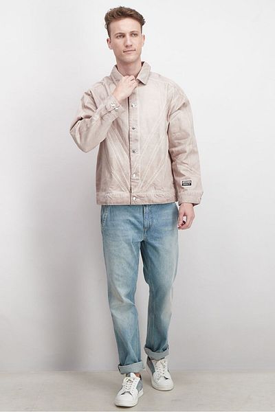adidas Men Sportwear Fit Fashion Denim Jacket, Dirty White