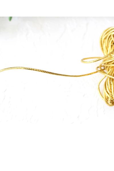 Partifabrik 5 Meters Gold Color Gift Packing Rope