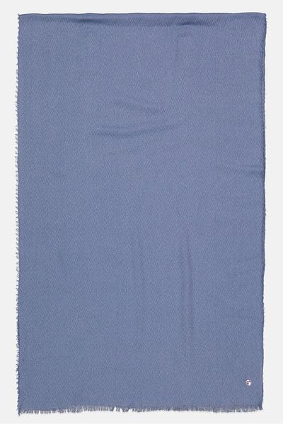 comma Women Metallic Scarf 206 L X 66 H Cm, Blue