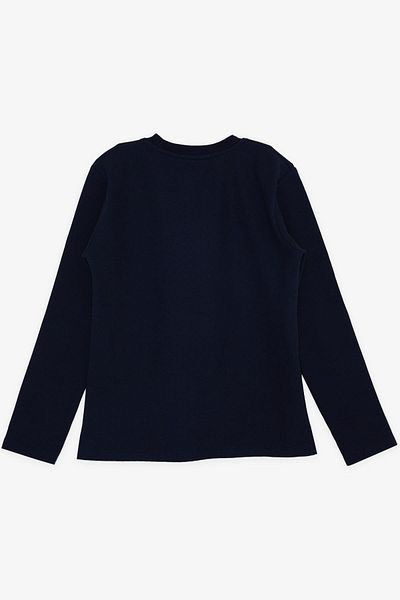 Breeze Tricou cu mânecă lungă pentru băiat 8-14 ani, bleumarin